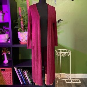 Thin and long cardigan with 3/4 sleeves